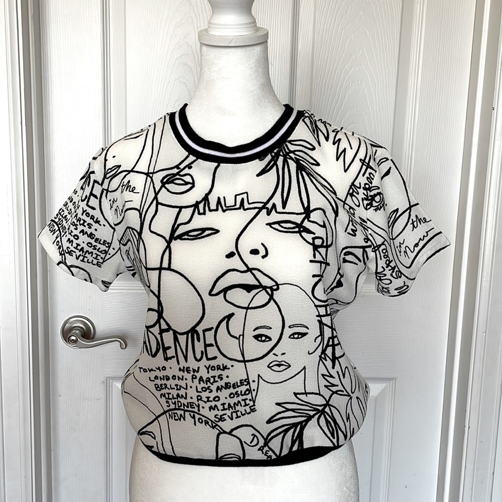 Forever 21 Black/White Shirt